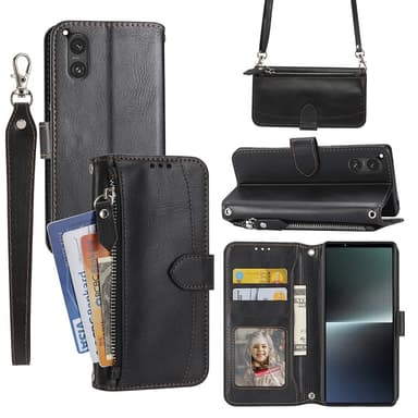 SKALO Sony Xperia 5 V Evelope Clutch 5-RUM - Sort