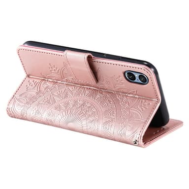 SKALO Sony Xperia 5 V Mandala Flip Cover - Rosa guld