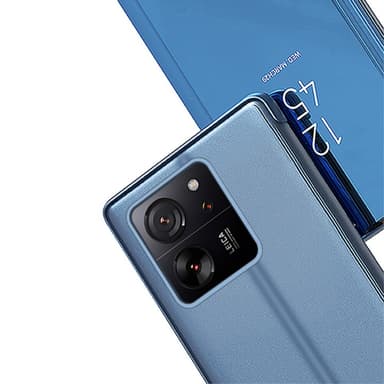 SKALO Xiaomi 13T/13T Pro Clear View Mirror Etui - Lilla-Blå