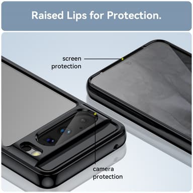 SKALO Google Pixel 8 Pro Farve Bumper Cover - Sort