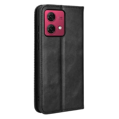 SKALO Motorola Moto G84 5G Premium Pungetui med prægning - Sort