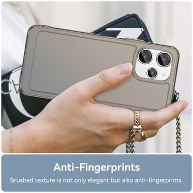 SKALO Xiaomi Redmi 12 4G/5G Transparent TPU Metal Buttons Cover - Grå