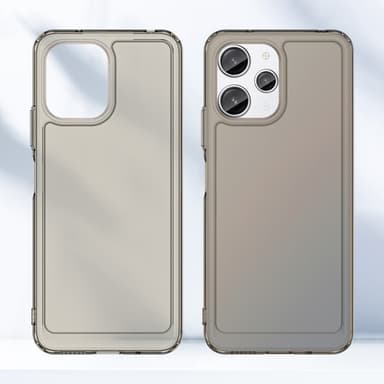 SKALO Xiaomi Redmi 12 4G/5G Transparent TPU Metal Buttons Cover - Grå