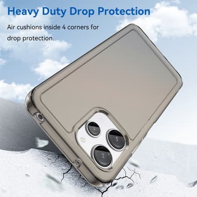 SKALO Xiaomi Redmi 12 4G/5G Transparent TPU Metal Buttons Cover - Grå