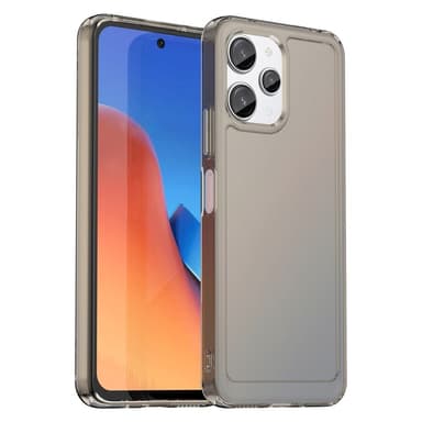 SKALO Xiaomi Redmi 12 4G/5G Transparent TPU Metal Buttons Cover - Grå