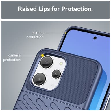 SKALO Xiaomi Redmi 12 4G/5G Armor Thunder Cover - Blå
