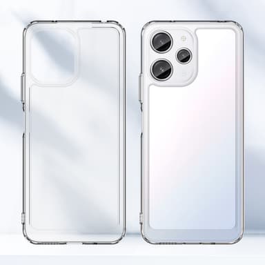 SKALO Xiaomi Redmi 12 4G/5G Transparent TPU Metal Buttons Cover - Gennemsigtig
