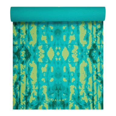Gaiam Turquoise Lotus Yoga Mat 6mm Premium Reversible