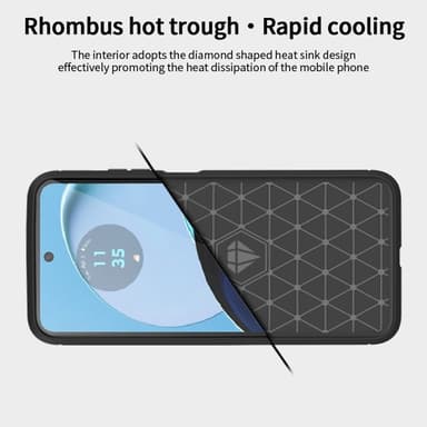 MOFI Motorola Moto G14 Kulfiber tekstur Etui Børstet - Sort
