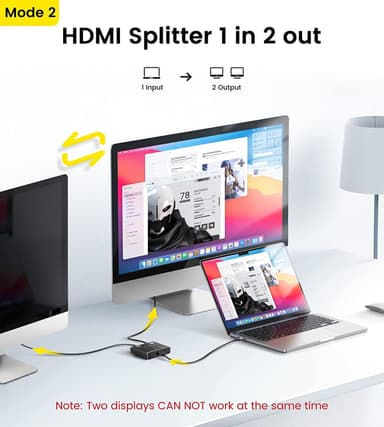 HDMI 2.0 Switch 2 i 1 ud 4K HDMI Splitter 1 i 2 ud