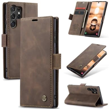 CaseMe Smart Magnet FlipCase Samsung Galaxy S24 Ultra - Coffee