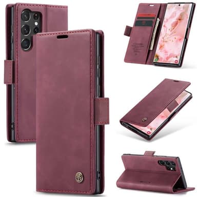CaseMe Smart Magnet FlipCase Samsung Galaxy S24 Ultra - Vinrød
