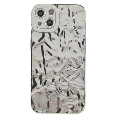 Til iPhone 15 Plus TPU Etui Elektroplating Rynket Ujævn Telefon Cover