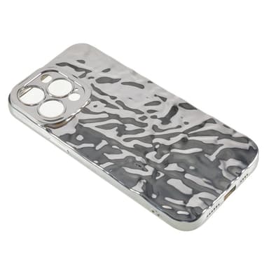 Til iPhone 15 Pro TPU Etui Elektroplating Rynket Ujævn Telefon Cover