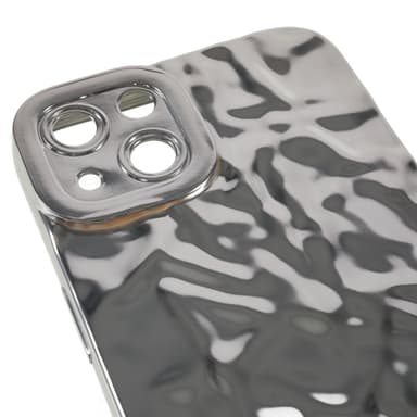 Til iPhone 15 Plus TPU Etui Elektroplating Rynket Ujævn Telefon Cover