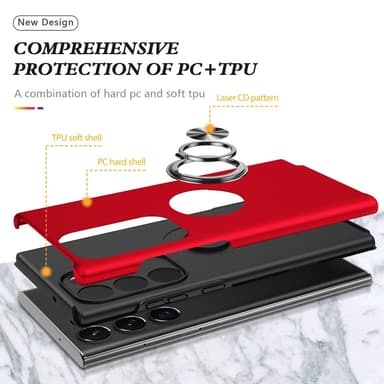 Samsung Galaxy S24 Ultra Fingerring Kickstand Hybrid Taske