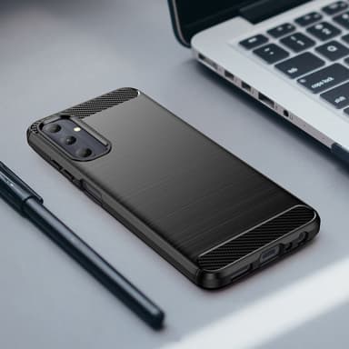 SKALO Samsung A05s 4G Armor Carbon Stødsikker TPU-cover - Sort