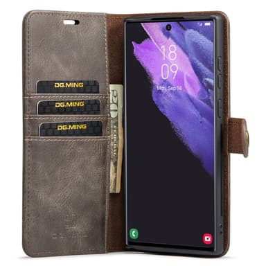 DG MING Samsung S24 Ultra 2-i-1 Magnet Pungetui - Grå