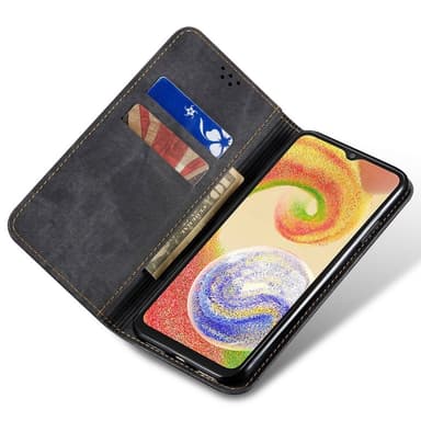 SKALO Samsung S24 Jeans Flip Cover - Sort
