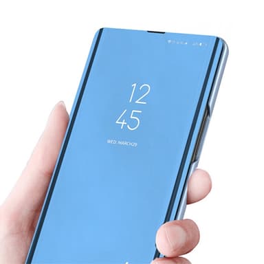 SKALO Samsung S24+ Clear View Mirror Etui - Rosa guld