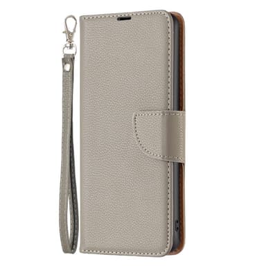 SKALO Samsung S24 Litchi Flip Cover - Grå