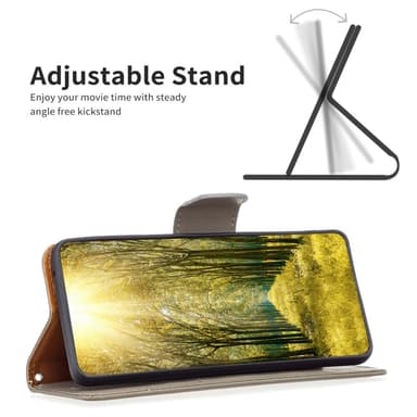 SKALO Samsung S24 Litchi Flip Cover - Grå