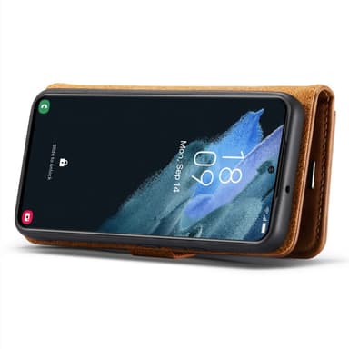 DG MING Samsung S24+ 2-i-1 Magnet Pungetui - Brun