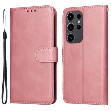 SKALO Samsung S24 Ultra PU-læder Pungetui - Pink