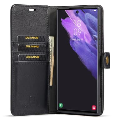 DG MING Samsung S24 Ultra 2-i-1 Magnet Pungetui - Sort