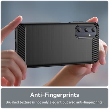 SKALO Samsung A05s 4G Armor Carbon Stødsikker TPU-cover - Sort