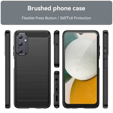 SKALO Samsung A05s 4G Armor Carbon Stødsikker TPU-cover - Sort
