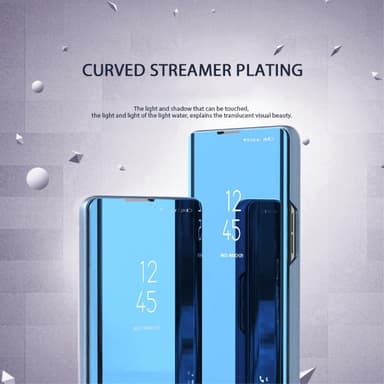 SKALO Samsung A05s 4G Clear View Mirror Etui - Blå