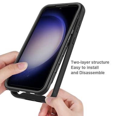 SKALO Samsung S23 FE Stødsikker Clear Hybrid Cover - Sort