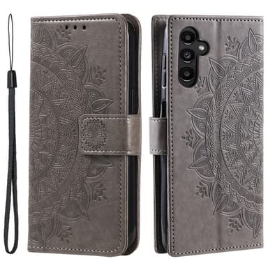 SKALO Samsung S24 Mandala Flip Cover - Grå
