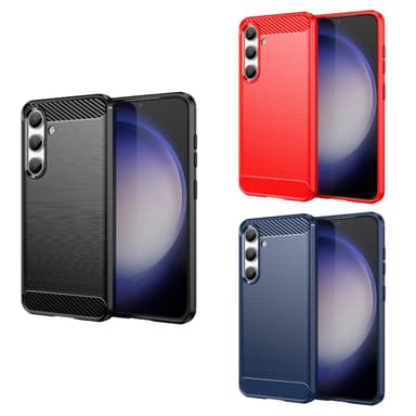 SKALO Samsung S24 Armor Carbon Stødsikker TPU-cover - Blå