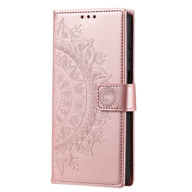 SKALO Samsung S24 Mandala Flip Cover - Rosa guld