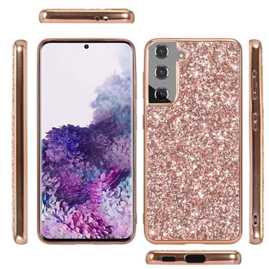 SKALO Samsung S24 Glitter TPU Cover - Guld
