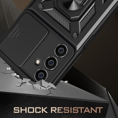 SKALO Samsung A05s 4G Armor Hybrid Metal Ring Camera Slider - Blå