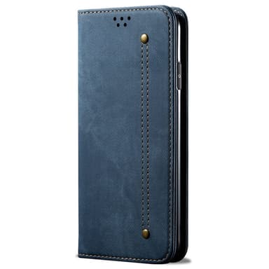SKALO Samsung S24 Jeans Flip Cover - Blå