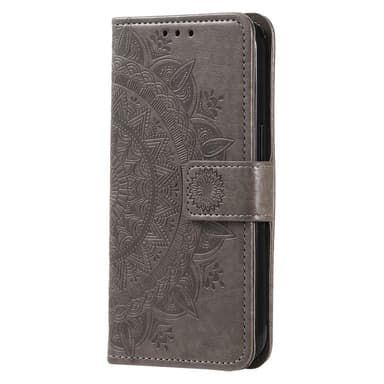 SKALO Samsung S24 Mandala Flip Cover - Grå
