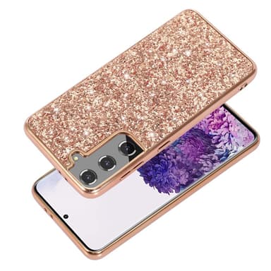 SKALO Samsung S24 Glitter TPU Cover - Rosa guld