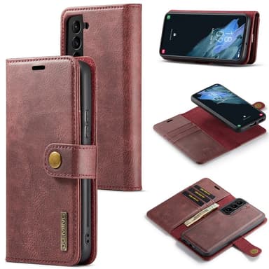 DG MING Samsung S24+ 2-i-1 Magnet Pungetui - Rød