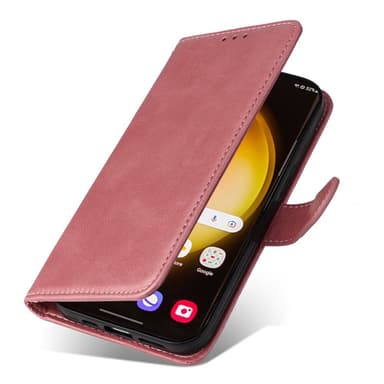 SKALO Samsung S24 Ultra PU-læder Pungetui - Pink