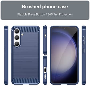 SKALO Samsung S24 Armor Carbon Stødsikker TPU-cover - Blå