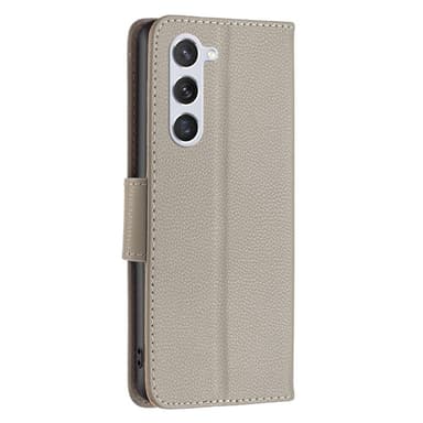 SKALO Samsung S24 Litchi Flip Cover - Grå