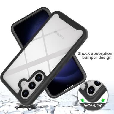 SKALO Samsung S24 Stødsikker Clear Hybrid Cover - Mørkeblå