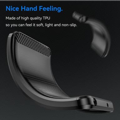 SKALO Samsung S24+ Armor Carbon Stødsikker TPU-cover - Sort