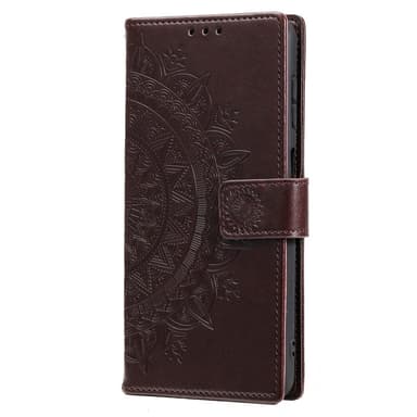 SKALO Samsung S24 Mandala Flip Cover - Brun