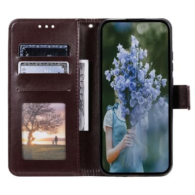 SKALO Samsung S24 Mandala Flip Cover - Brun
