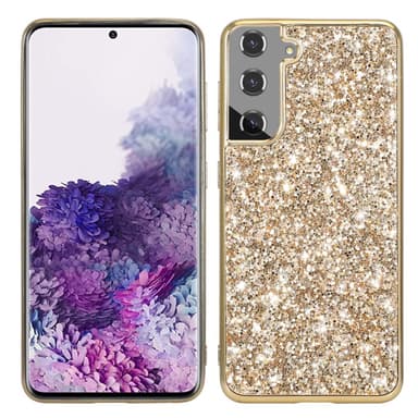 SKALO Samsung S24 Glitter TPU Cover - Guld